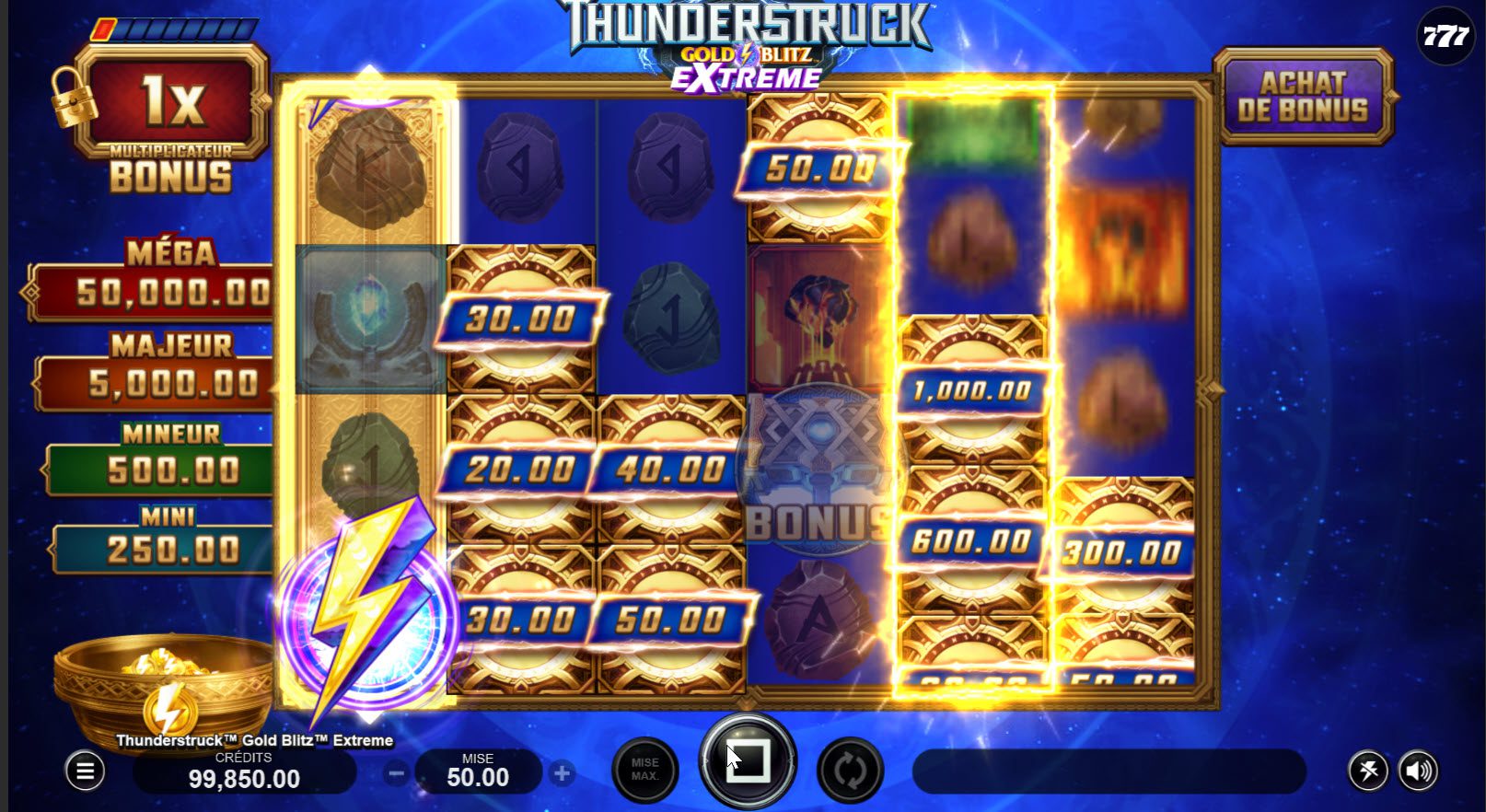 thunder struck gold blitz extreme